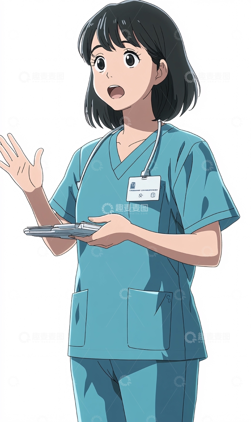 高清大图下载【趣麦麦图】-短发女医生