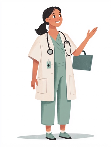 卡通女医生