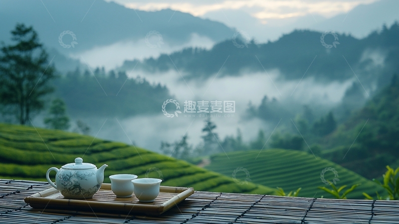 高清大图下载【趣麦麦图】茶园山景