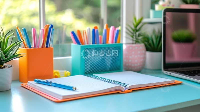 高清大图下载【趣麦麦图】清新桌面文具静物