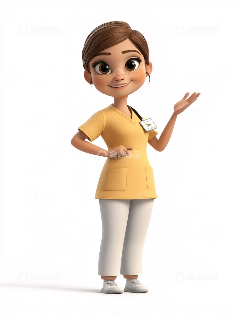 高清大图下载【趣麦麦图】卡通护士