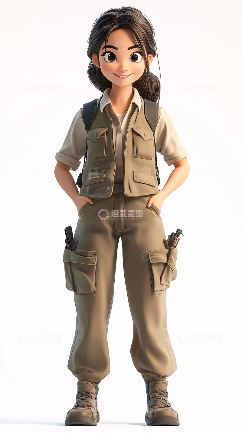 高清大图下载【趣麦麦图】卡通女孩59