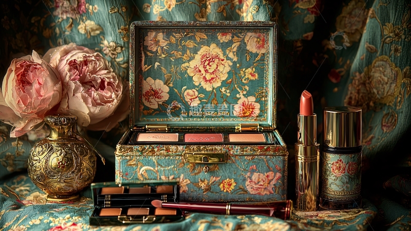 高清大图下载【趣麦麦图】复古化妆盒