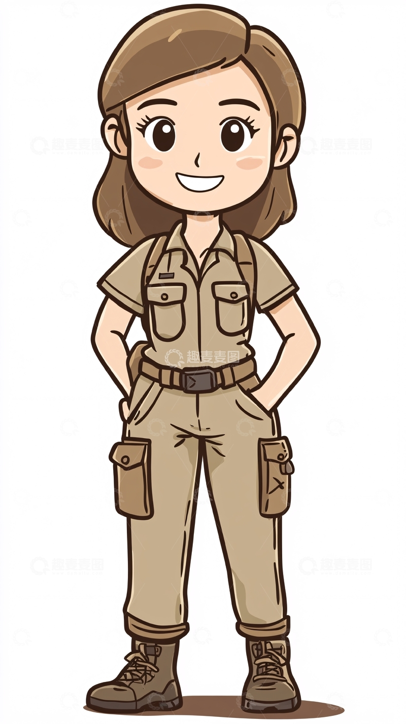 高清大图下载【趣麦麦图】卡通女生