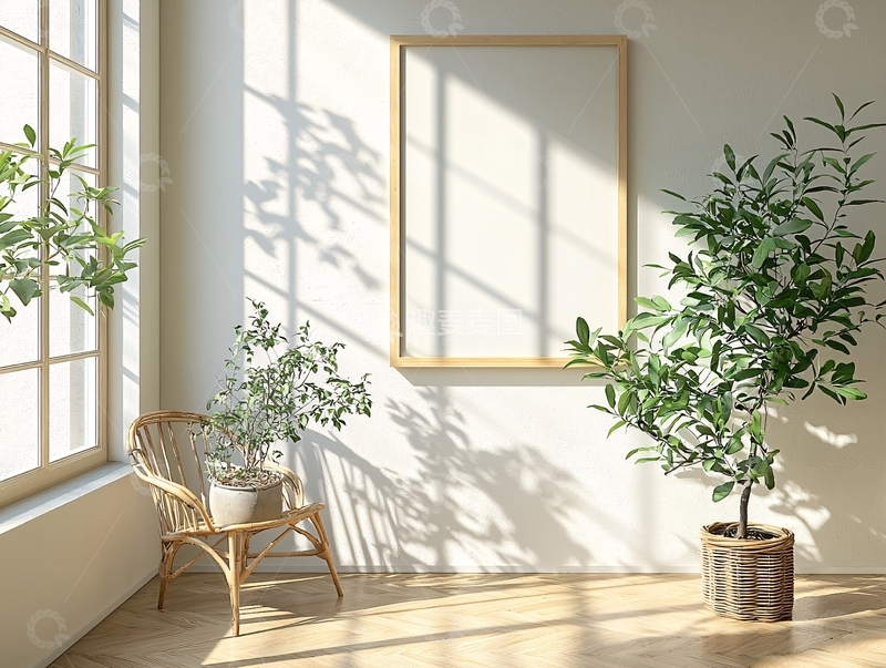 高清大图下载【趣麦麦图】阳光洒进房间的绿植