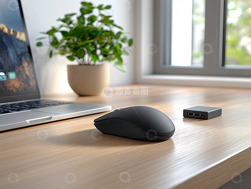 高清大图下载【趣麦麦图】办公桌面上的鼠标