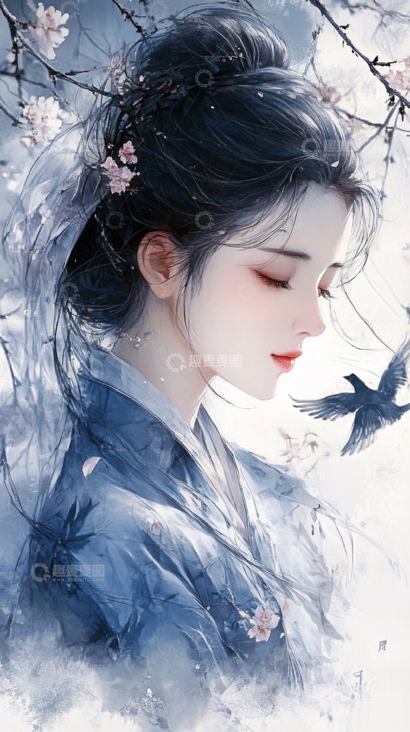 高清大图下载【趣麦麦图】古风美女