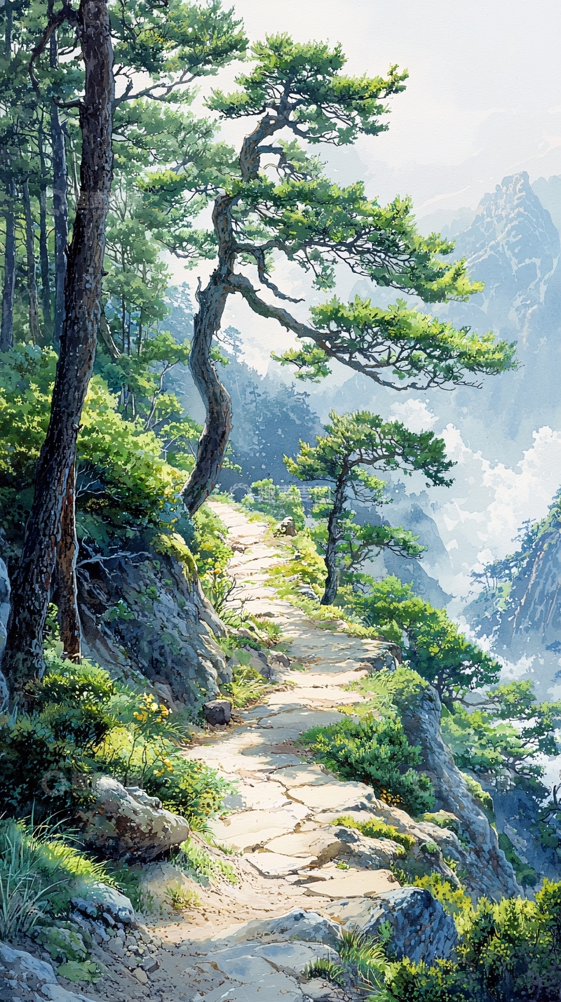 高清大图下载【趣麦麦图】山间小路