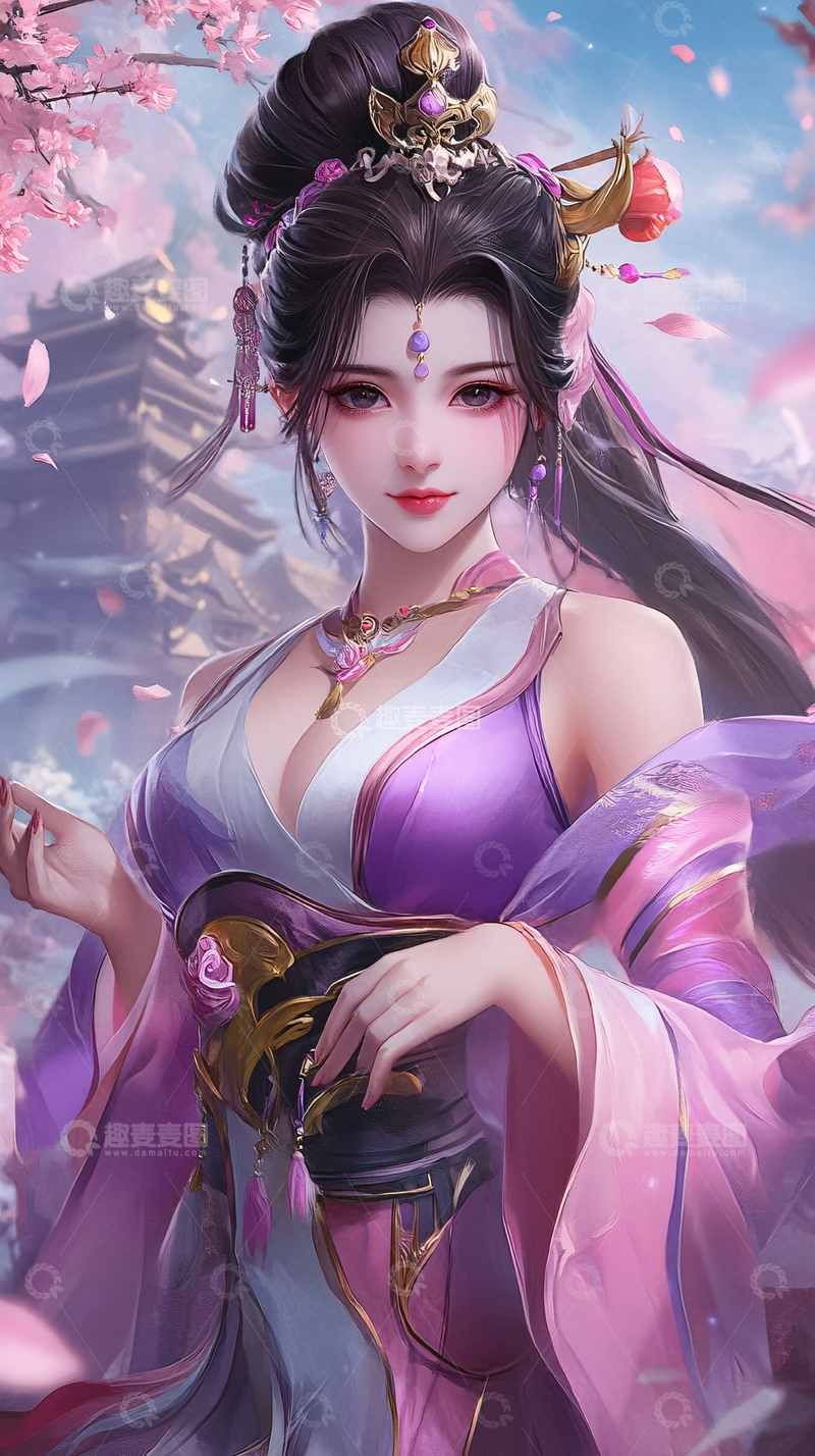 高清大图下载【趣麦麦图】古风美女