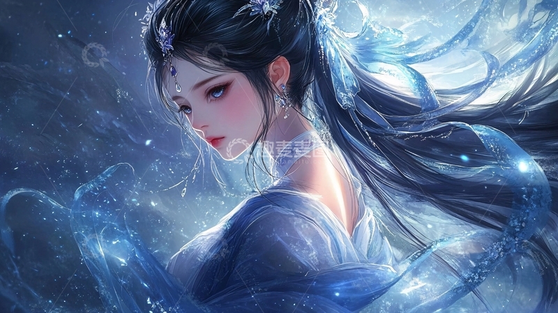 高清大图下载【趣麦麦图】水墨古风美女