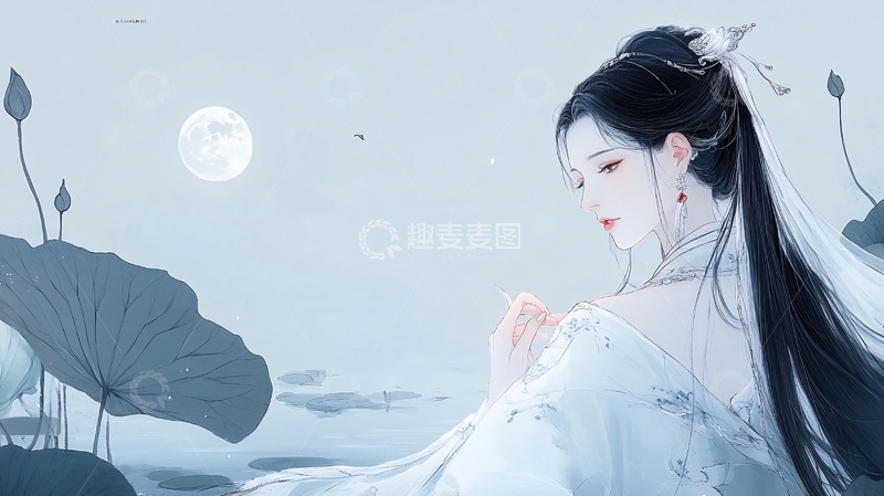 高清大图下载【趣麦麦图】古风美女