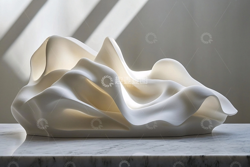 高清大图下载【趣麦麦图】白色抽象雕塑