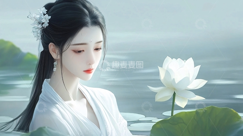 高清大图下载【趣麦麦图】古风美女