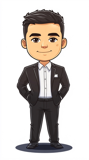 卡通商务男士