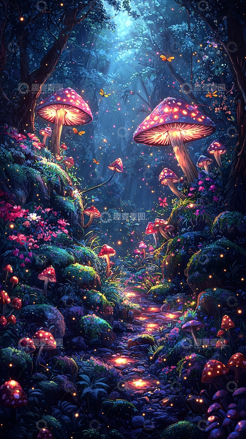 高清大图下载【趣麦麦图】梦幻森林小路43