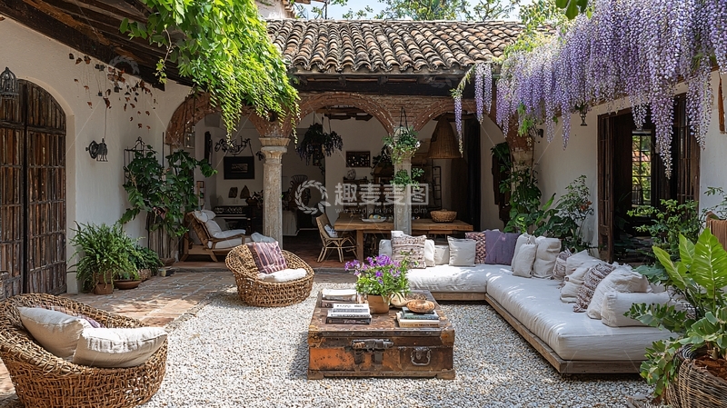 高清大图下载【趣麦麦图】西班牙庭院