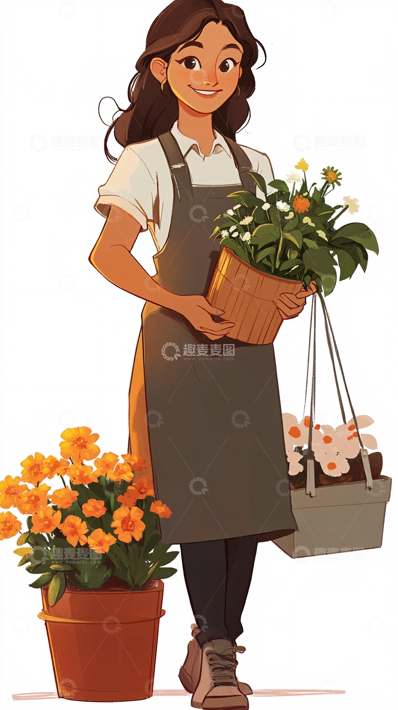 高清大图下载【趣麦麦图】微笑女孩