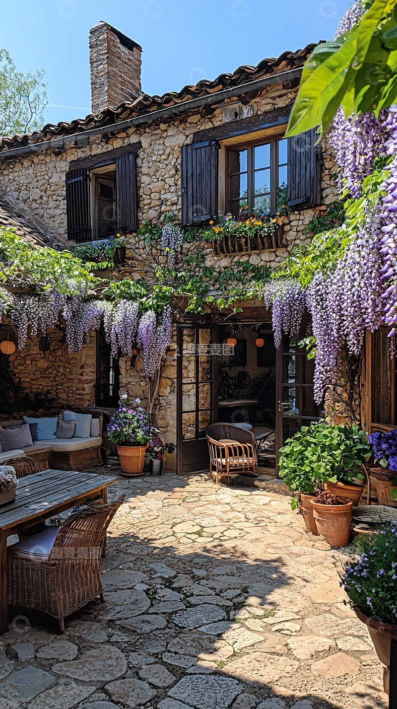 高清大图下载【趣麦麦图】浪漫法式乡村庭院