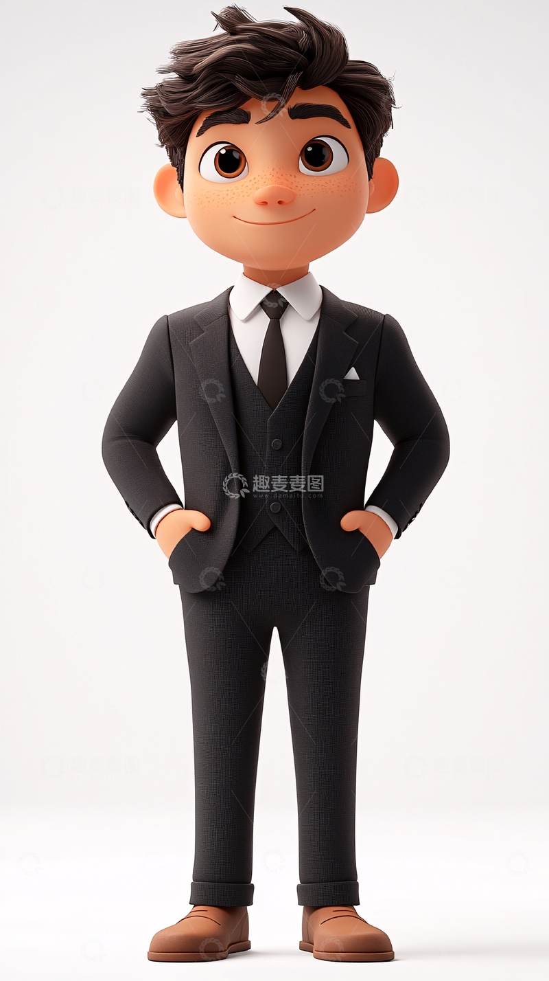 高清大图下载【趣麦麦图】卡通男孩