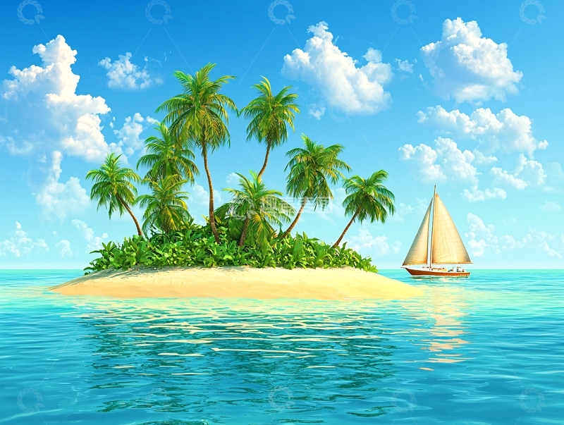 高清大图下载【趣麦麦图】热带岛屿风景图