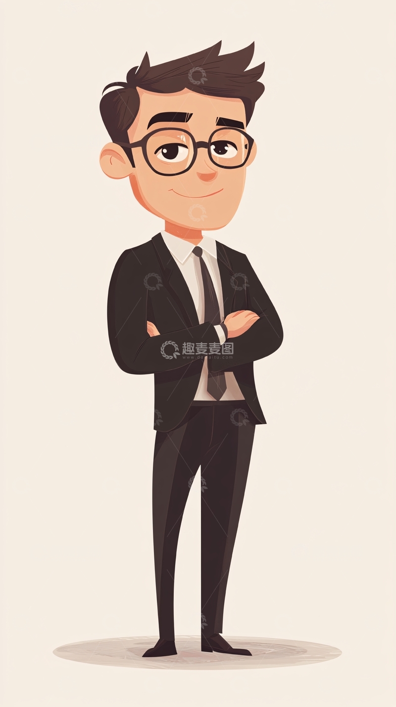 高清大图下载【趣麦麦图】商务卡通人物