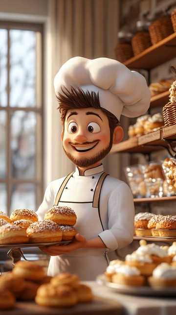 卡通烘焙师