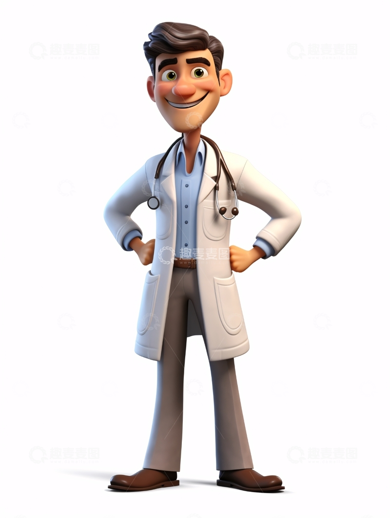 高清大图下载【趣麦麦图】卡通医生