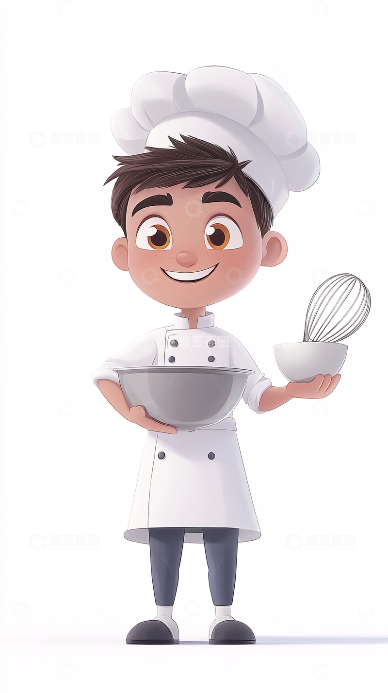 高清大图下载【趣麦麦图】卡通厨师小男孩