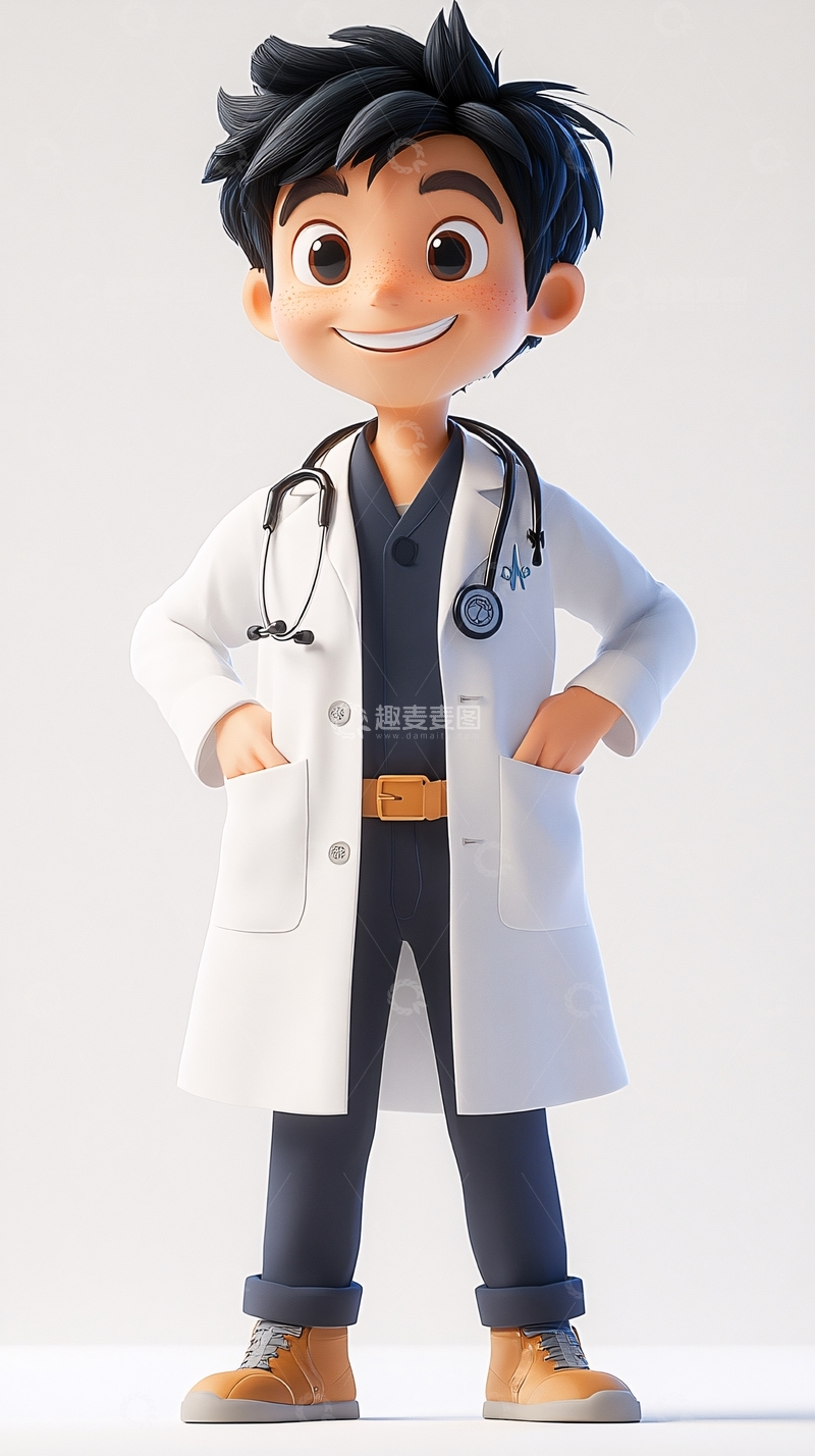 高清大图下载【趣麦麦图】卡通医生