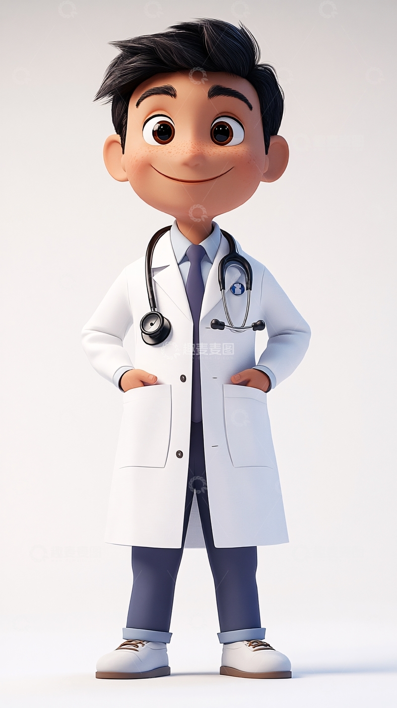 高清大图下载【趣麦麦图】卡通小医生