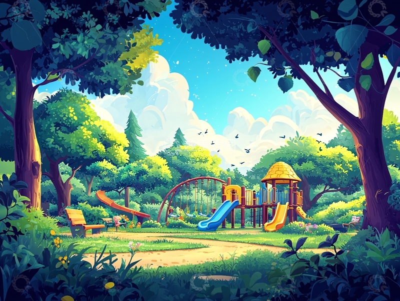 高清大图下载【趣麦麦图】卡通公园