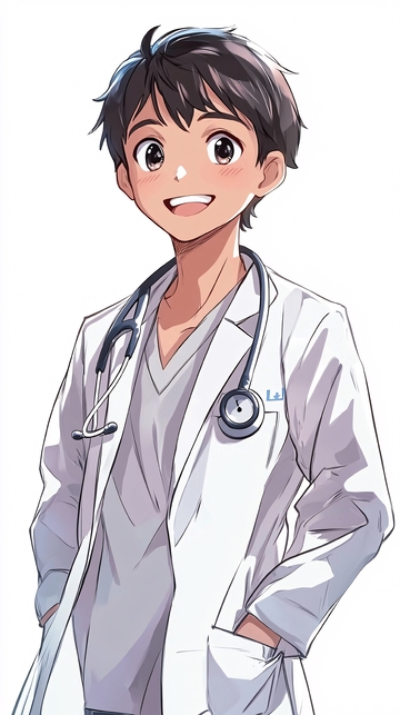 微笑的年轻男医生