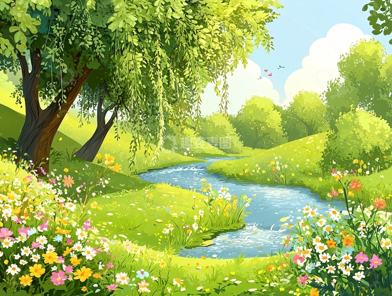 高清大图下载【趣麦麦图】阳光明媚的田园风光