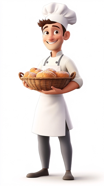 卡通面包师