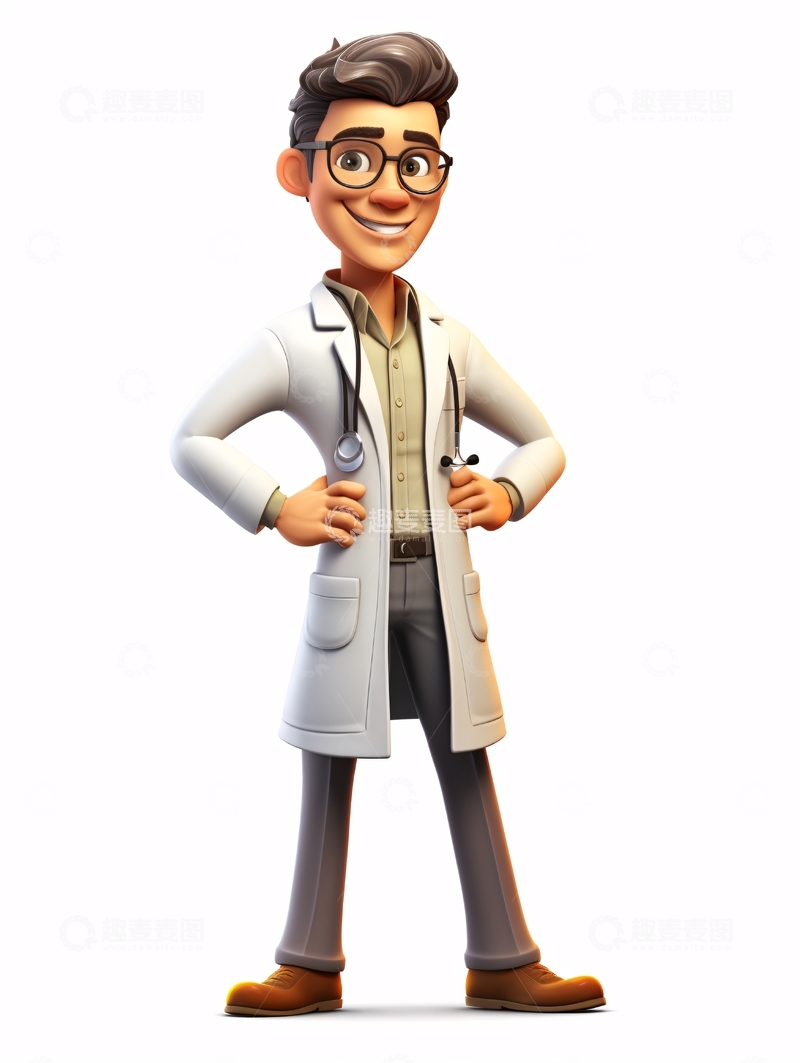 高清大图下载【趣麦麦图】卡通医生