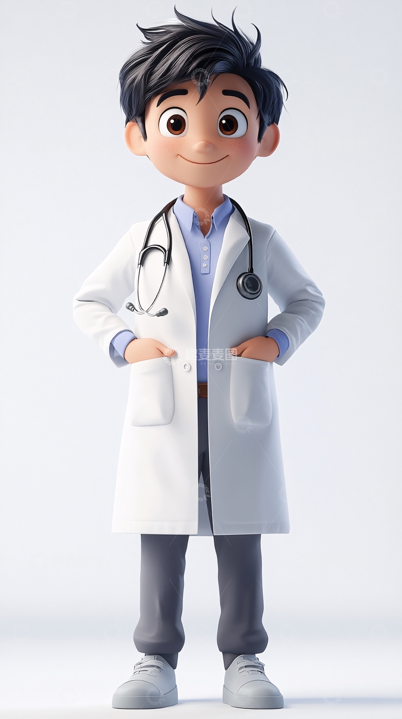 高清大图下载【趣麦麦图】卡通医生