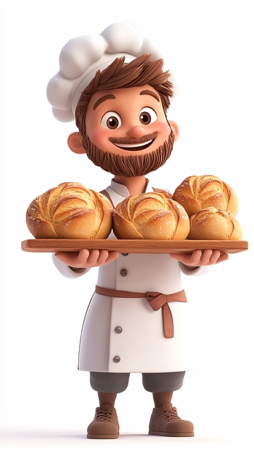 卡通面包师