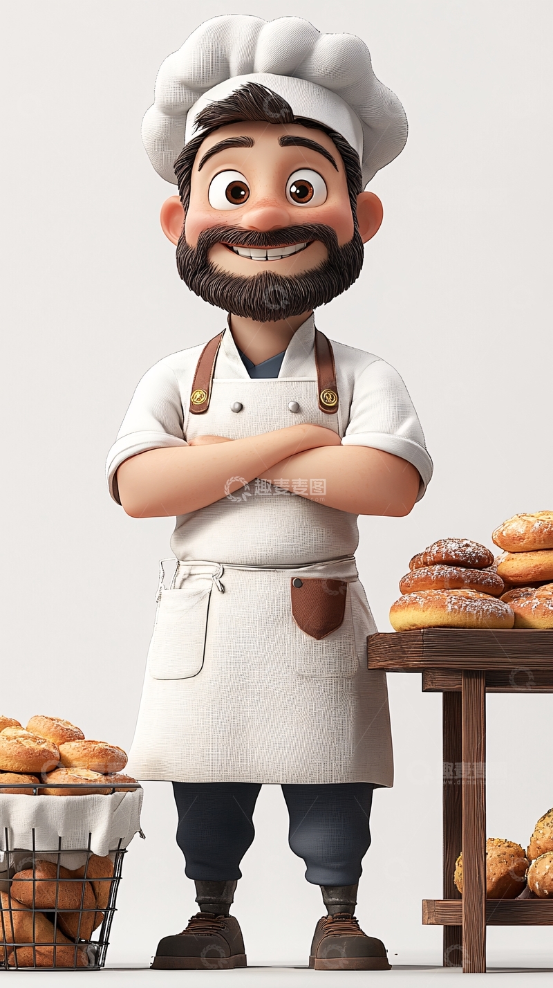 高清大图下载【趣麦麦图】卡通厨师