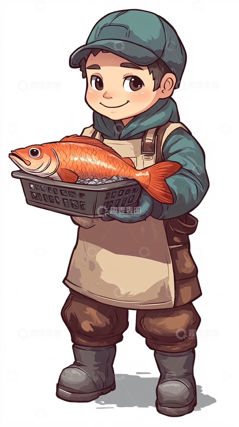 高清大图下载【趣麦麦图】卡通男孩