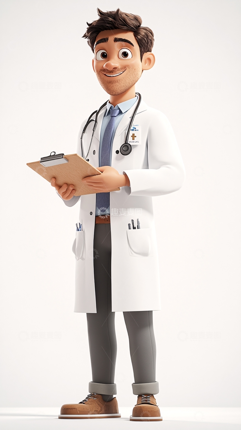 高清大图下载【趣麦麦图】卡通医生