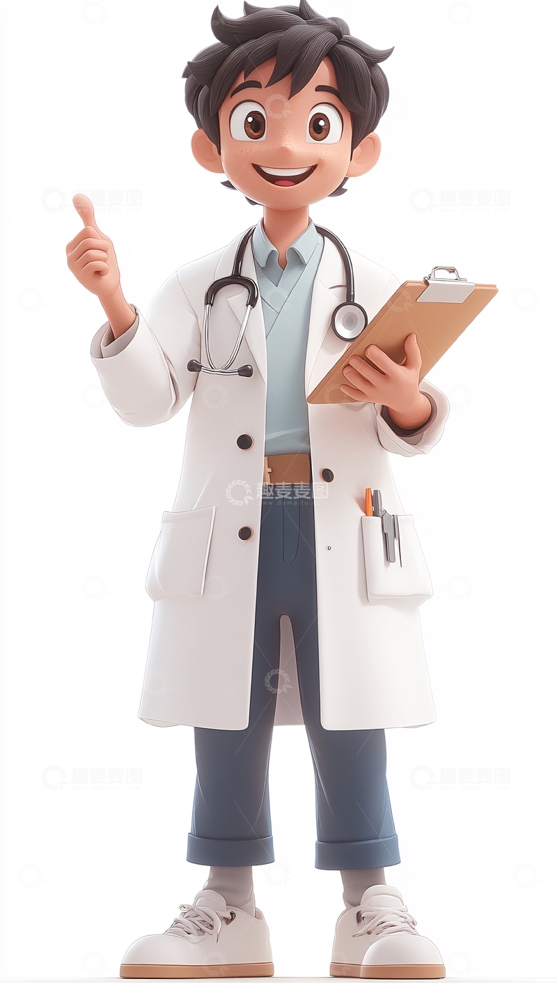 高清大图下载【趣麦麦图】卡通医生