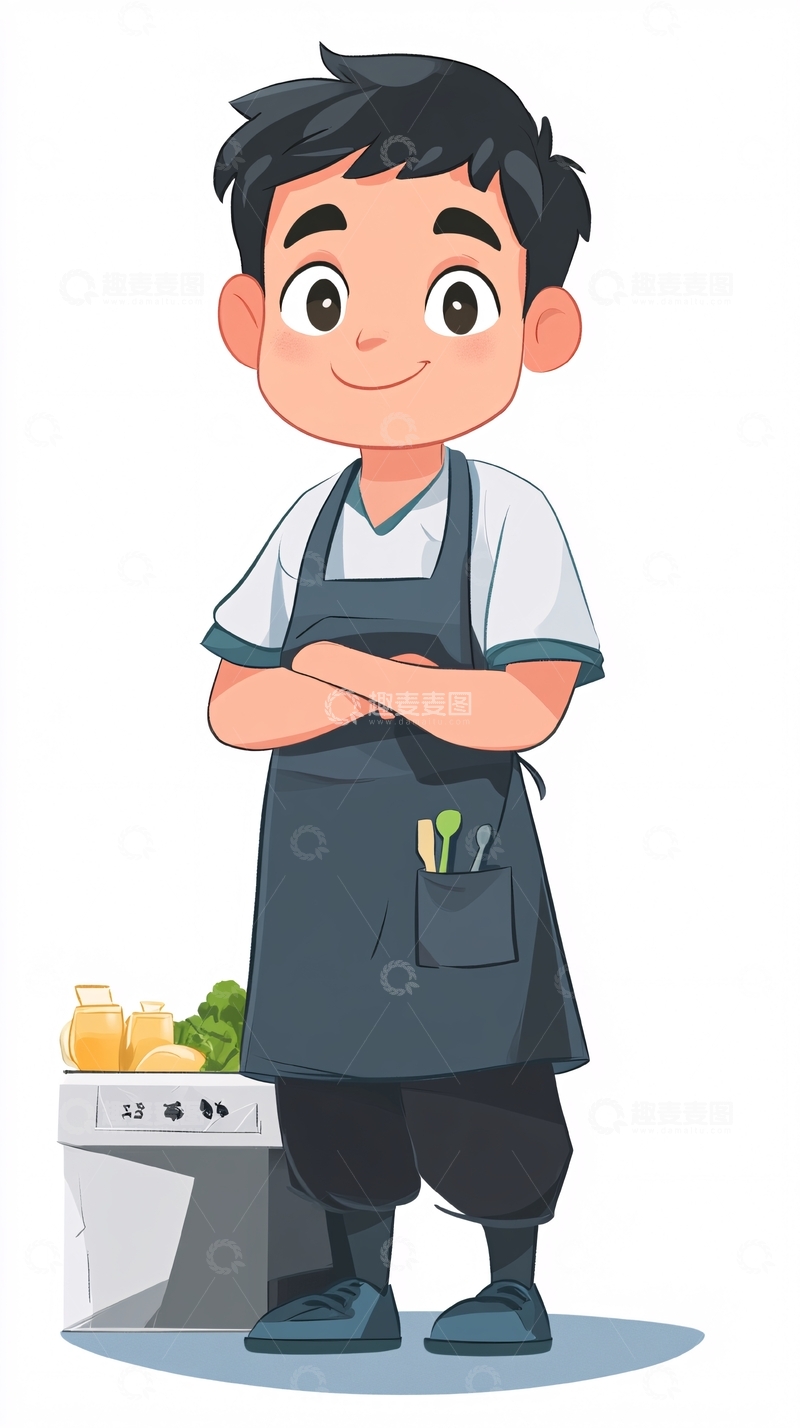 高清大图下载【趣麦麦图】微笑男孩