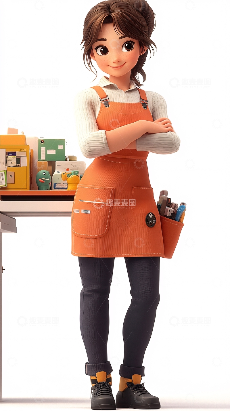 高清大图下载【趣麦麦图】卡通女孩66