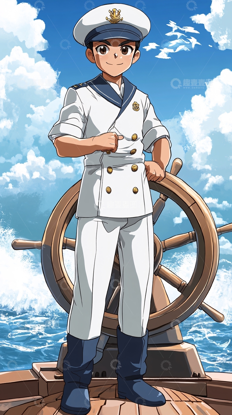高清大图下载【趣麦麦图】少年船长
