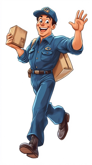 送货员卡通形象