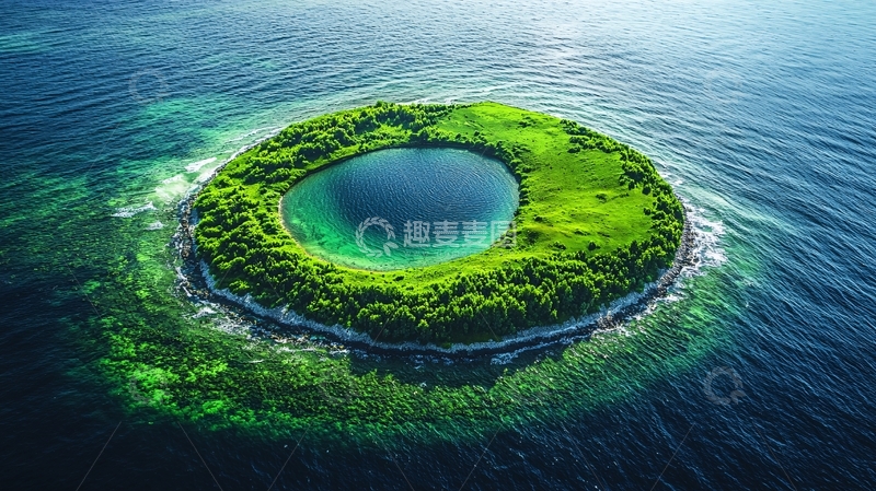 高清大图下载【趣麦麦图】环形岛屿