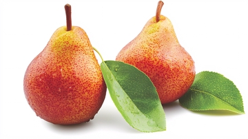 新鲜多汁的红梨