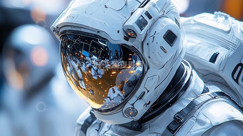 高清大图下载【趣麦麦图】太空人头盔特写