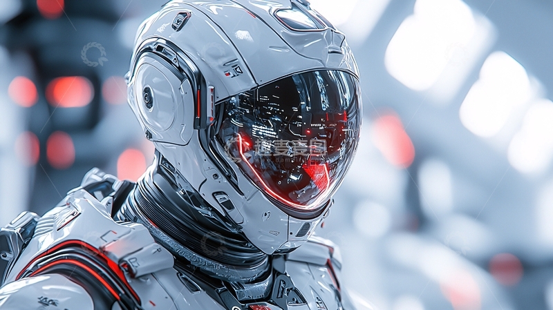 高清大图下载【趣麦麦图】未来科技感宇航员头盔