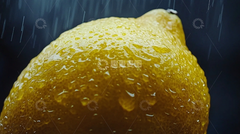 高清大图下载【趣麦麦图】雨中柠檬